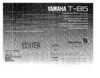 Yamaha T-85 - Owners Manual 